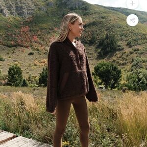Cozy Brown Fleece Pullover